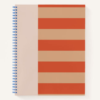 Pretty Rust and Orange stripes pattern Notizbuch