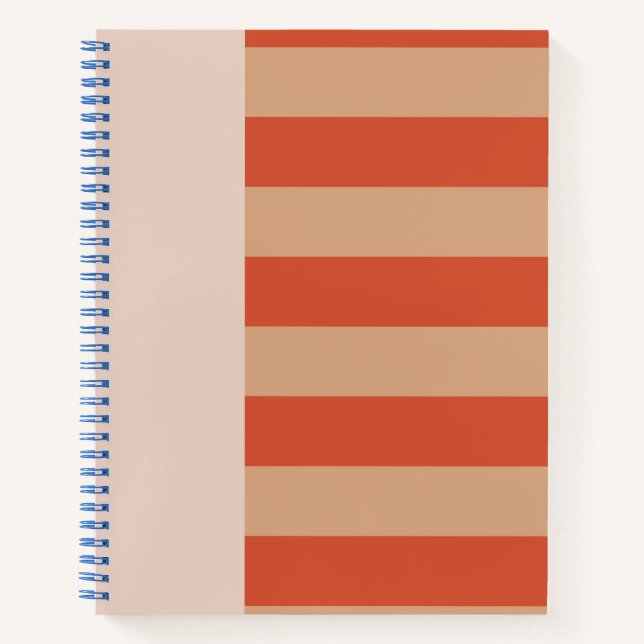 Pretty Rust and Orange stripes pattern  Notizbuch (Vorderseite)