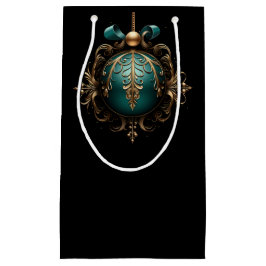 PRETTY TEAL AND GOLD CHRISTMAS ORNAMENTS KLEINE GESCHENKTÜTE