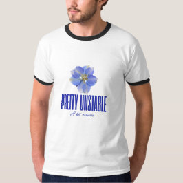 Pretty Unstable: Blue Floral Statement Tee