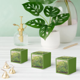 Pretty Watercolor Floral Bush Graphic Art Painting Geschenkschachtel