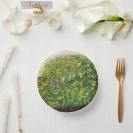 Pretty Watercolor Floral Bush Graphic Art Painting Pappteller