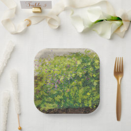 Pretty Watercolor Floral Bush Graphic Art Painting Pappteller