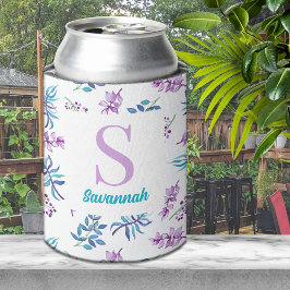 Pretty Watercolor Floral Garden Personalized Dosenkühler