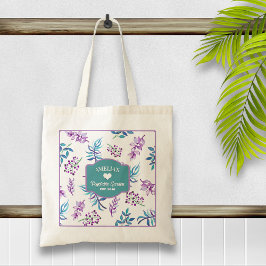 Pretty Watercolor Floral Garden Tragetasche
