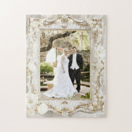 Pretty Wedding Personalized Photo Puzzle