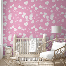 Pretty white love hearts wallpaper tapete