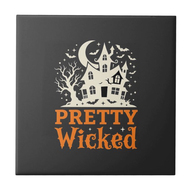 Pretty Wicked Halloween Haunted House_1 Fliese (Vorderseite)