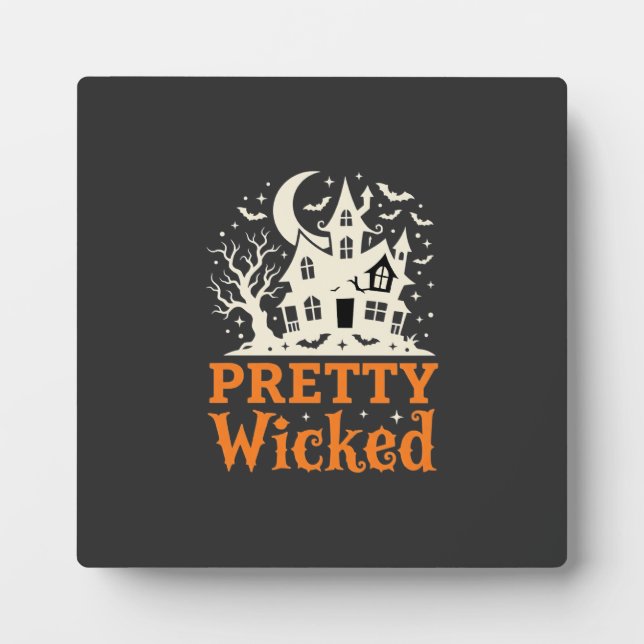 Pretty Wicked Halloween Haunted House_1 Fotoplatte (Vorderseite)