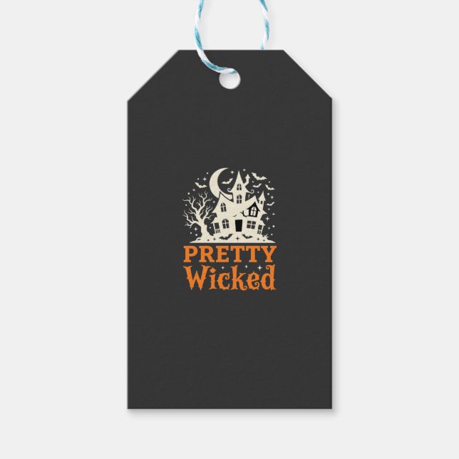 Pretty Wicked Halloween Haunted House_1 Geschenkanhänger (Vorderseite)