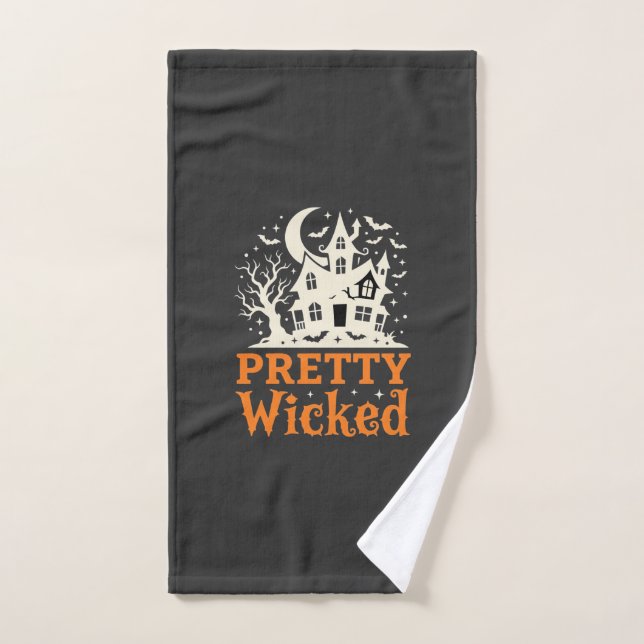 Pretty Wicked Halloween Haunted House_1 Handtuch (Handtuch)