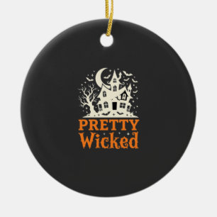 Pretty Wicked Halloween Haunted House_1 Keramik Ornament