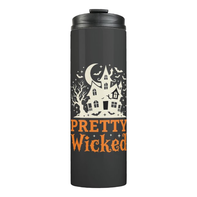 Pretty Wicked Halloween Haunted House_1 Thermosbecher (Vorderseite)