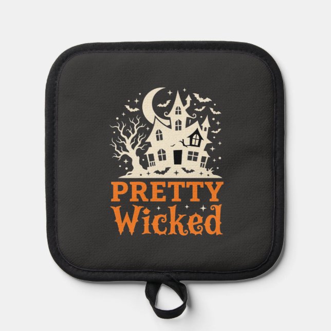 Pretty Wicked Halloween Haunted House_1 Topflappen (Vorderseite)