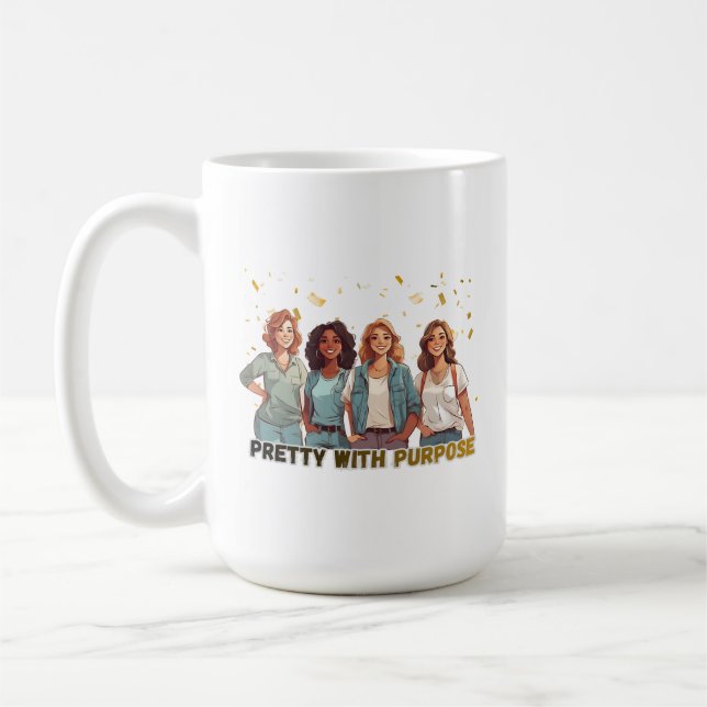 Pretty With Purpose lnspirational Women Kaffeetasse (Links)