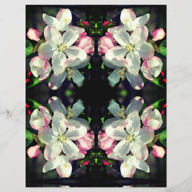 PrettyCrabapple blüht Scrapbook Paper (Vorderseite)