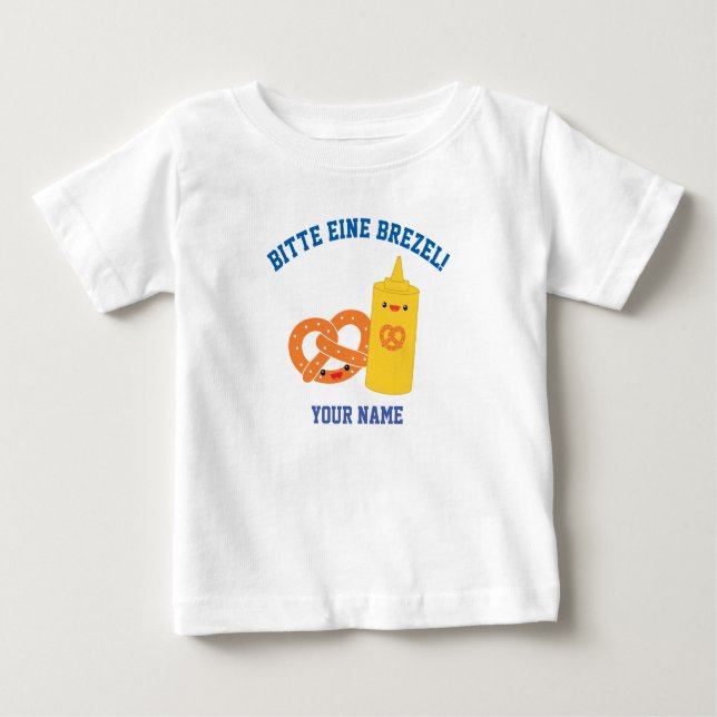 "Pretzel bitte!" Deutscher T - Shirt (Vorderseite)