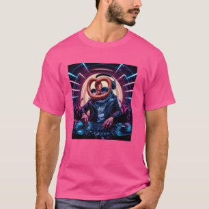 Pretzel Head DJ Darstellend auf Bühne für Musik-Li T-Shirt