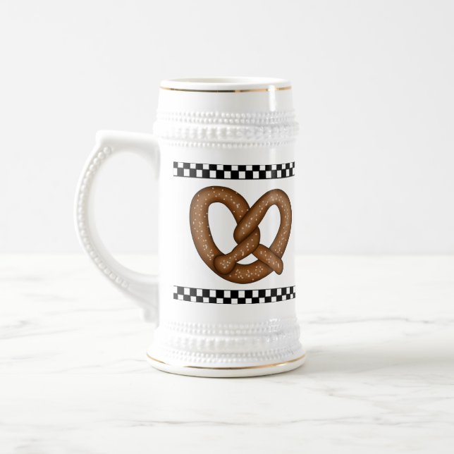 Pretzel Keramik Stein Bierglas (Links)