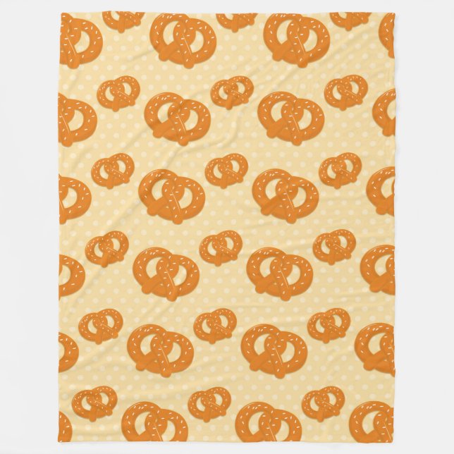 Pretzel Muster | Spaß und leckeres Snack-Design Fleecedecke (Vorderseite)