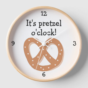 Pretzel O'Clock Spaß Food Grafik Uhr