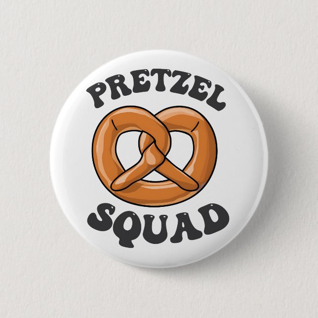 Pretzel Squad Funny Oktoberfest Pretzel Lover Germ Button (Vorderseite)