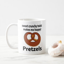 Pretzel Sweet Crunchy Drehung macht mich glücklich Kaffeetasse
