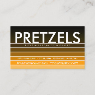 PRETZELS Orange Swatch Visitenkarte