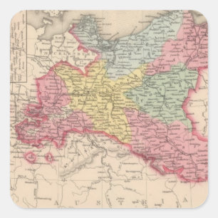 Preußen 7 quadratischer aufkleber