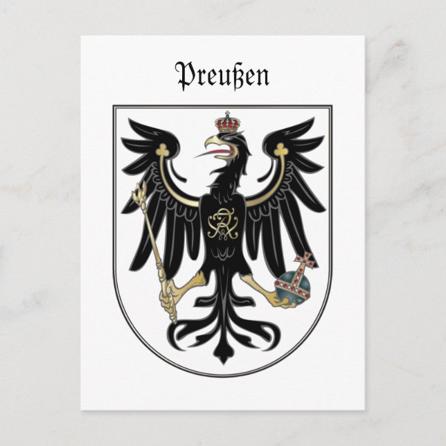 Preußen Adler Postkarte (Vorderseite)