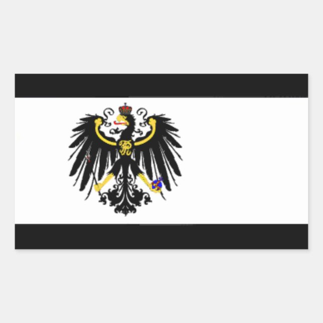 Preußen* Flaggenaufkleber Rechteckiger Aufkleber (Vorderseite)