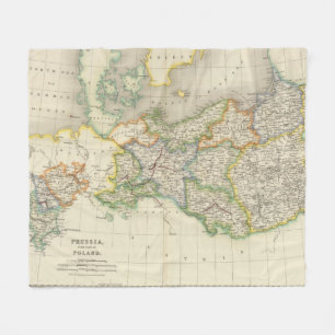 Preußen und Polen Fleecedecke
