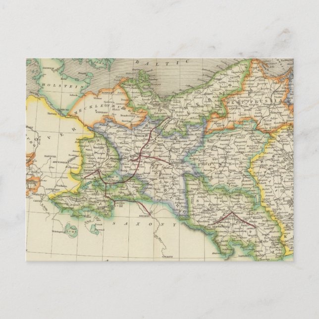 Preußen und Polen Postkarte (Vorderseite)