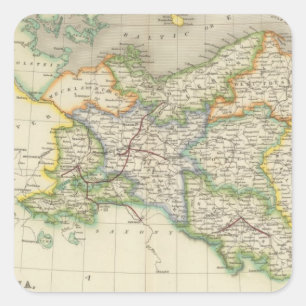 Preußen und Polen Quadratischer Aufkleber