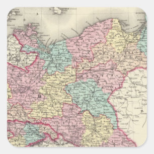Preußen und Sachsen Quadratischer Aufkleber