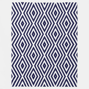 Preußisch Blue Moods Diamond Chevrons Fleecedecke
