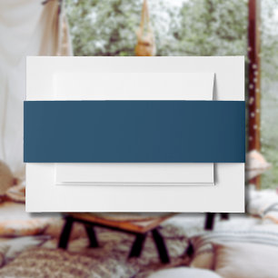 Preußisch Blue Solid Color Classic elegant Einladungsbanderole