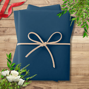 Preußisch Blue Solid Color Classic elegant Geschenkpapier Set