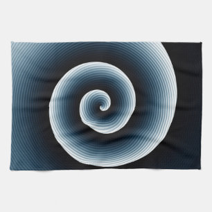 Preußisch Blue Spiral Muster Geschirrtuch