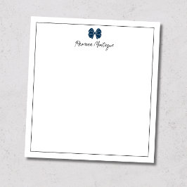Preußischblaue Bogenrand-Schriftart mit individuel Notizblock