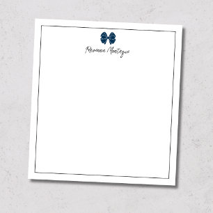 Preußischblaue Bogenrand-Schriftart mit individuel Notizblock