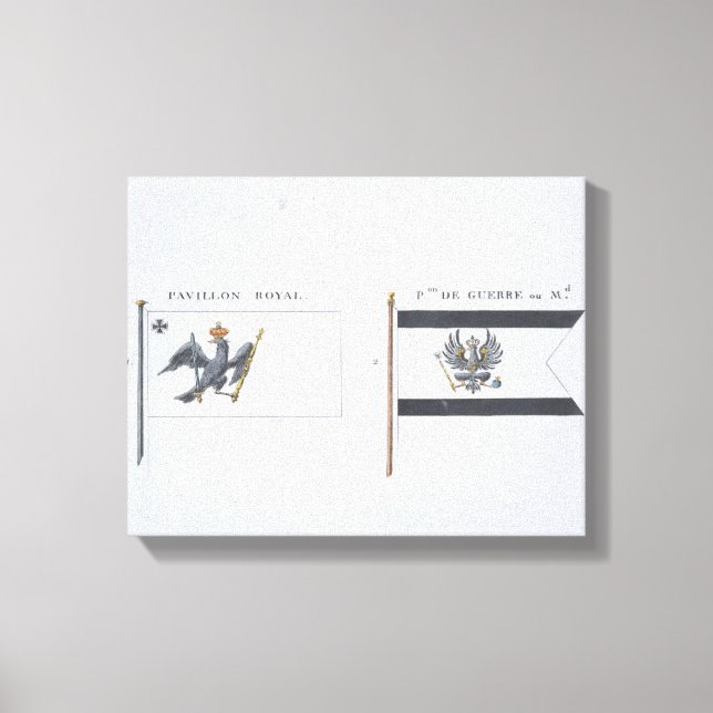 Preußische Flaggen, aus einem französischen Flagge Leinwanddruck (Vorderseite)