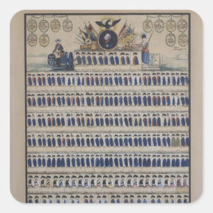 Preussische Uniformen seit Frederick Quadratischer Aufkleber