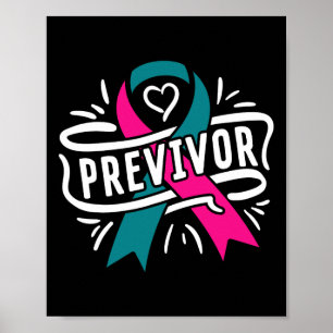 Previvor Brca Breast Cancer Awareness Support Poster