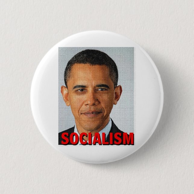 Prez Obama Sozialismus Button (Vorderseite)