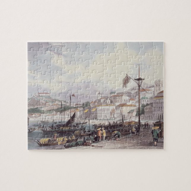 Pria groß, Macao, c.1850 (Farbelitho) Puzzle (Horizontal)