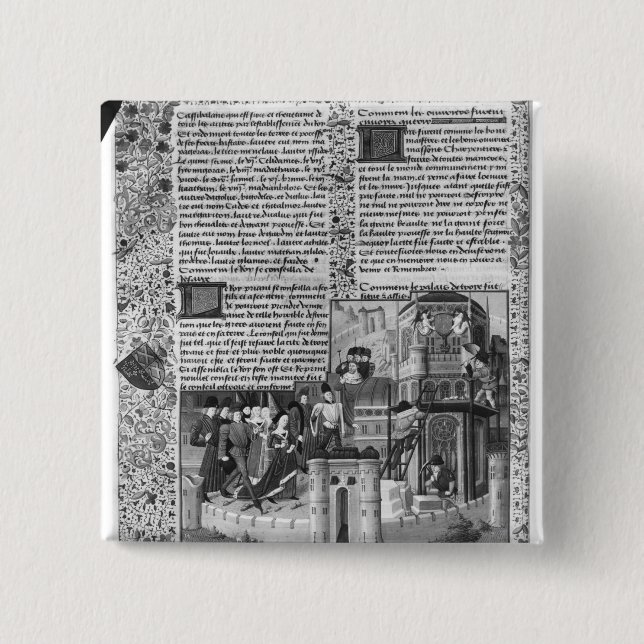 Priam, welches die Rekonstruktion von Troja Button (Vorderseite)