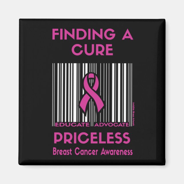 PRICELESS... Brustkrebs Magnet (Vorne)