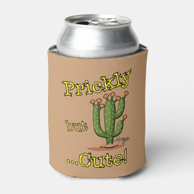 prickelig, aber Niedlich Dosenkühler (Kanne Vorderseite)