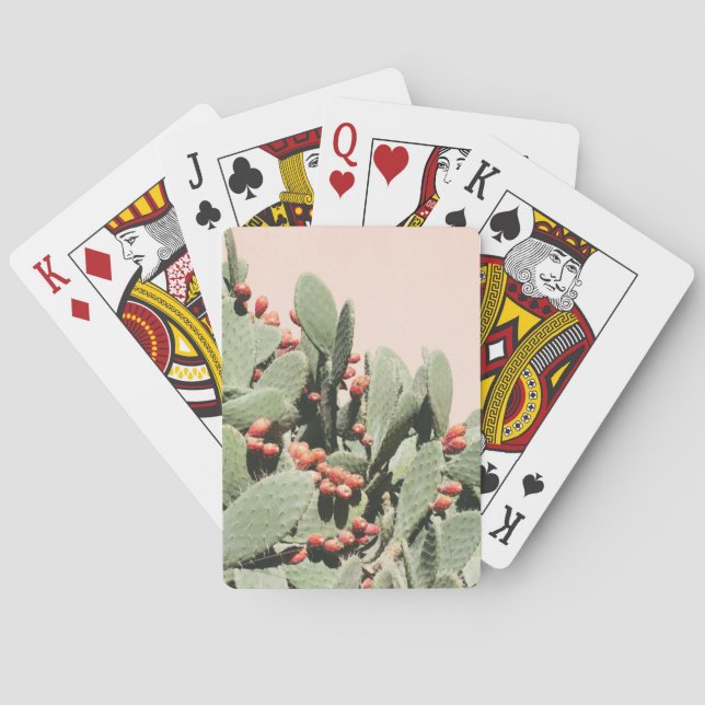 Prickley Birnen-Kaktus Spielkarten (Rückseite)